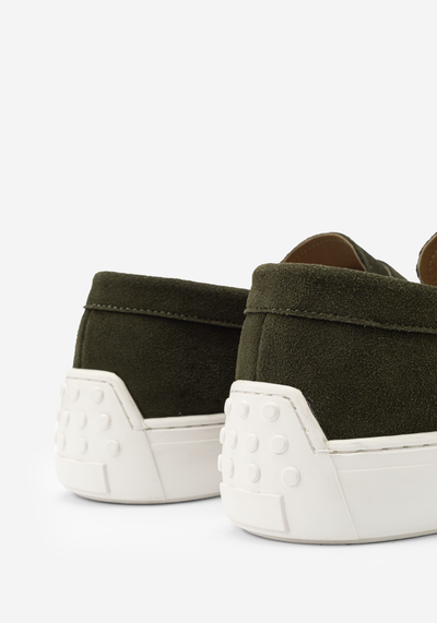 Verdant Olive Suede Loafer