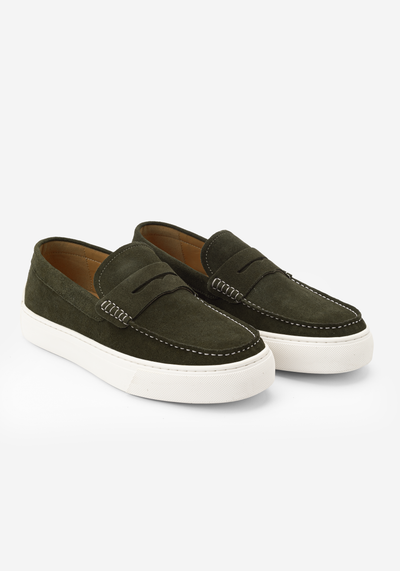 Verdant Olive Suede Loafer