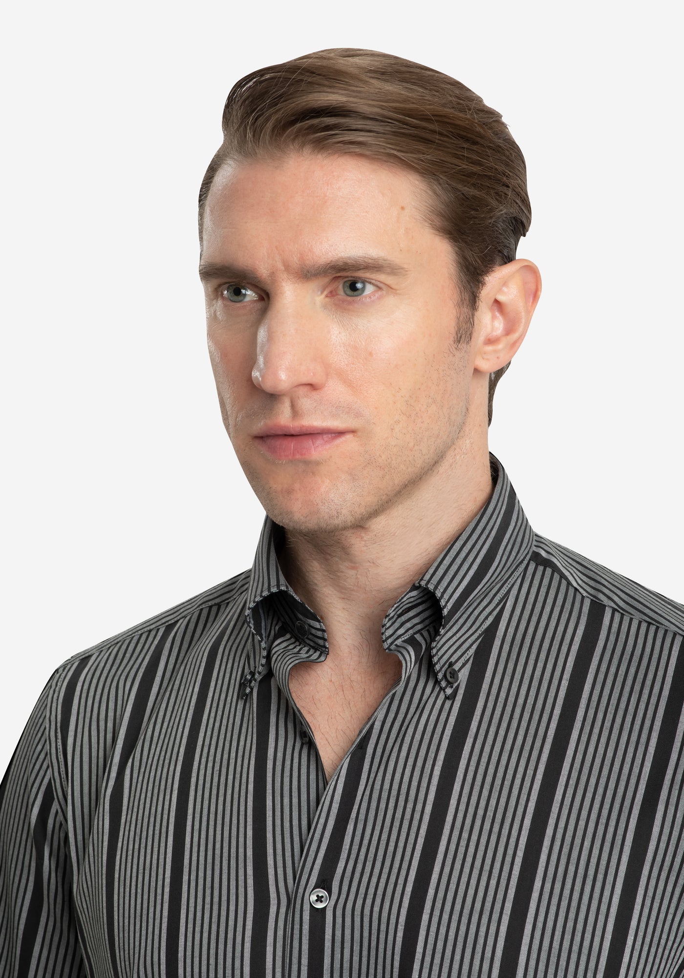 Slate Black Stripe Oxford Shirt