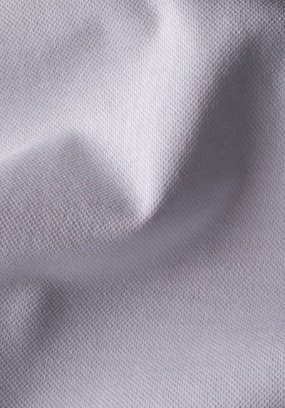 Crystal White Cotton Polo Shirt - Long Sleeve