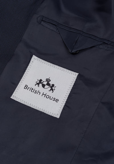 Steel Navy Dotted Suit