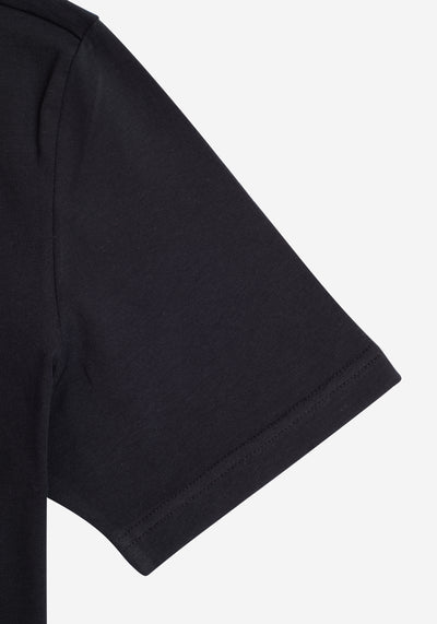 Abyss Black Cotton Undershirt - Short Sleeve