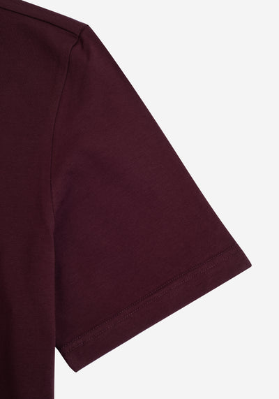 Cherry Maroon Cotton Undershirt - Short Sleeve