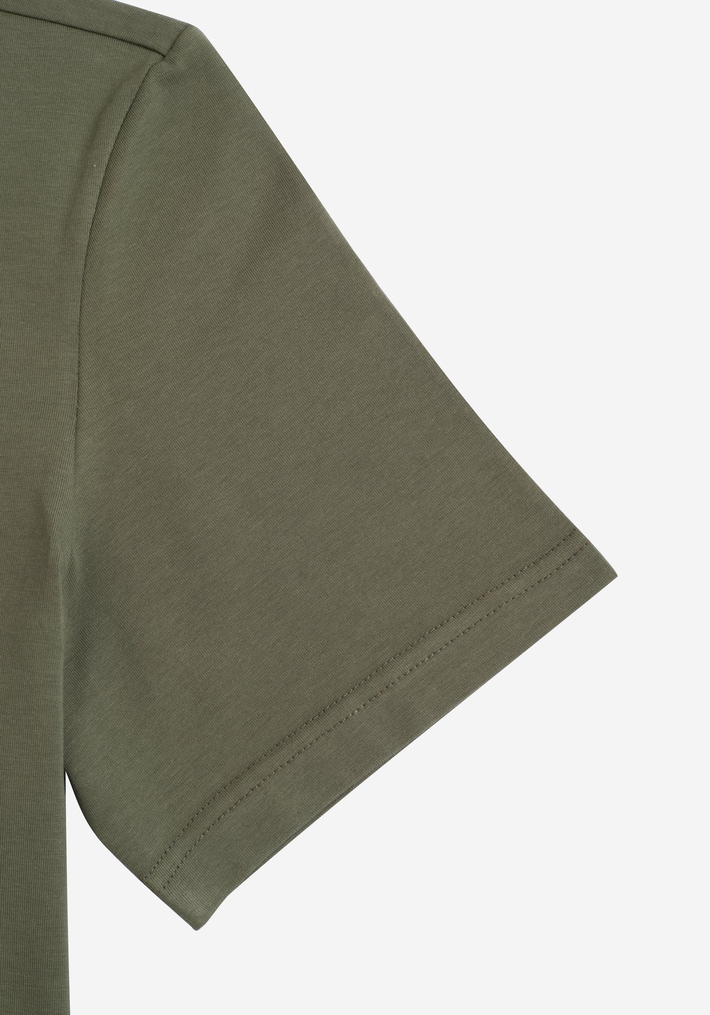 Dull Olive Cotton Undershirt - Short Sleeve