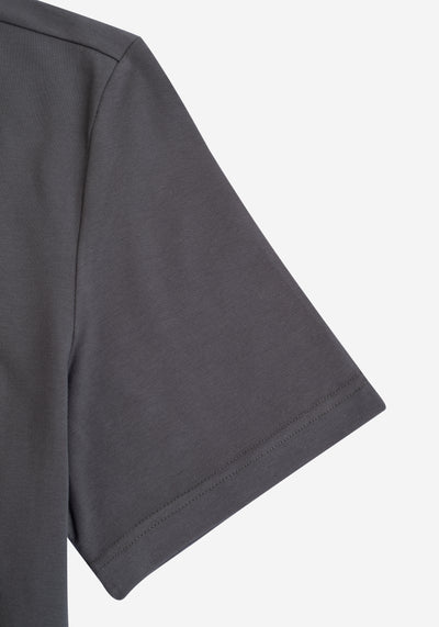 Phantom Grey Cotton Undershirt - Short Sleeve