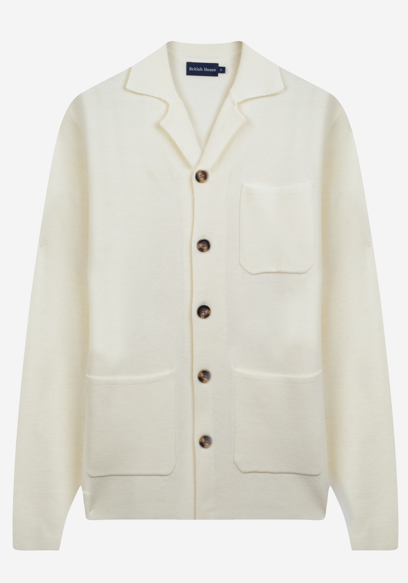 Off-White Merino Wool Blend Cardigan