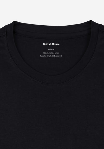 Metallic Black Mercerized Single Jersey