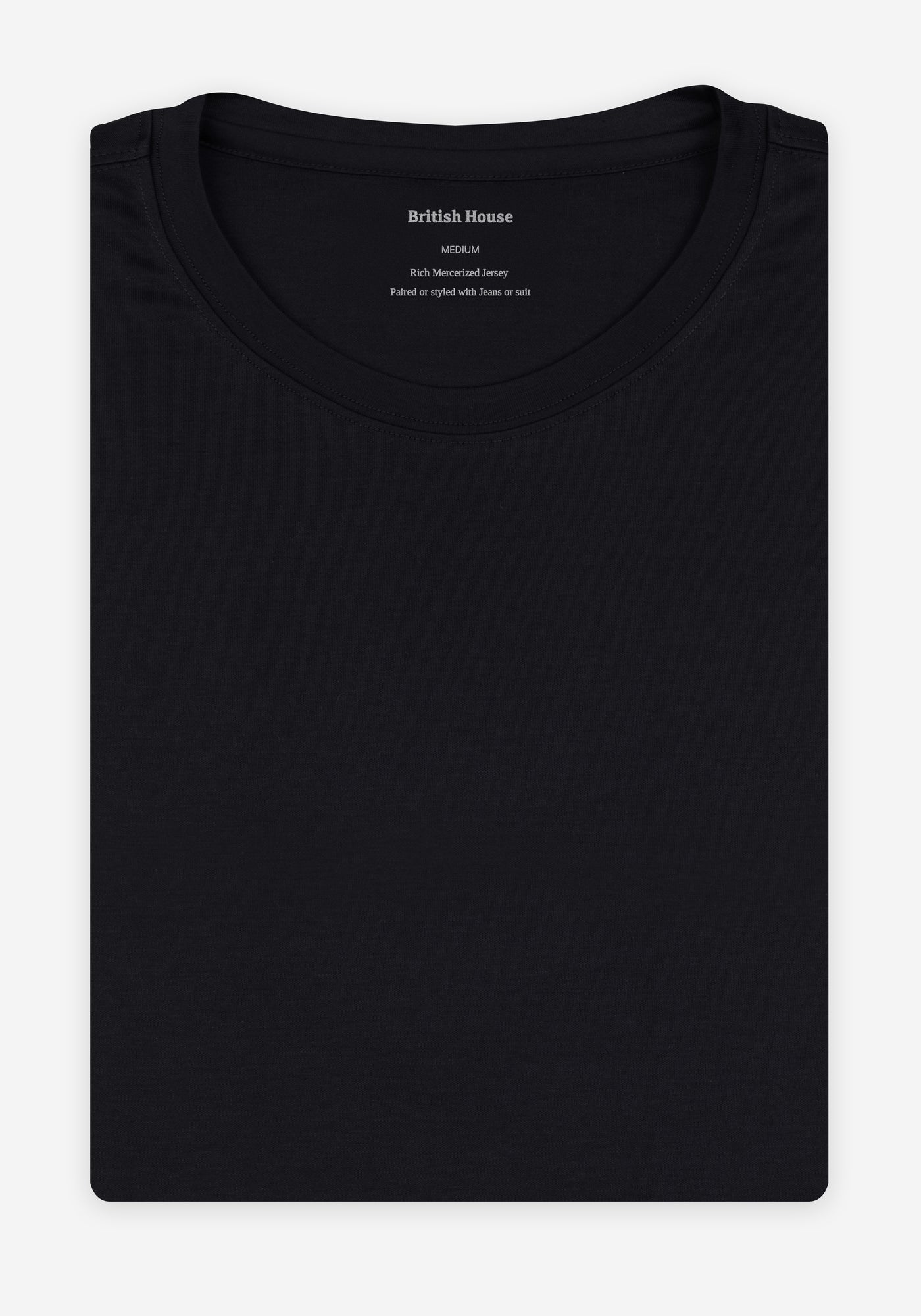 Metallic Black Mercerized Single Jersey