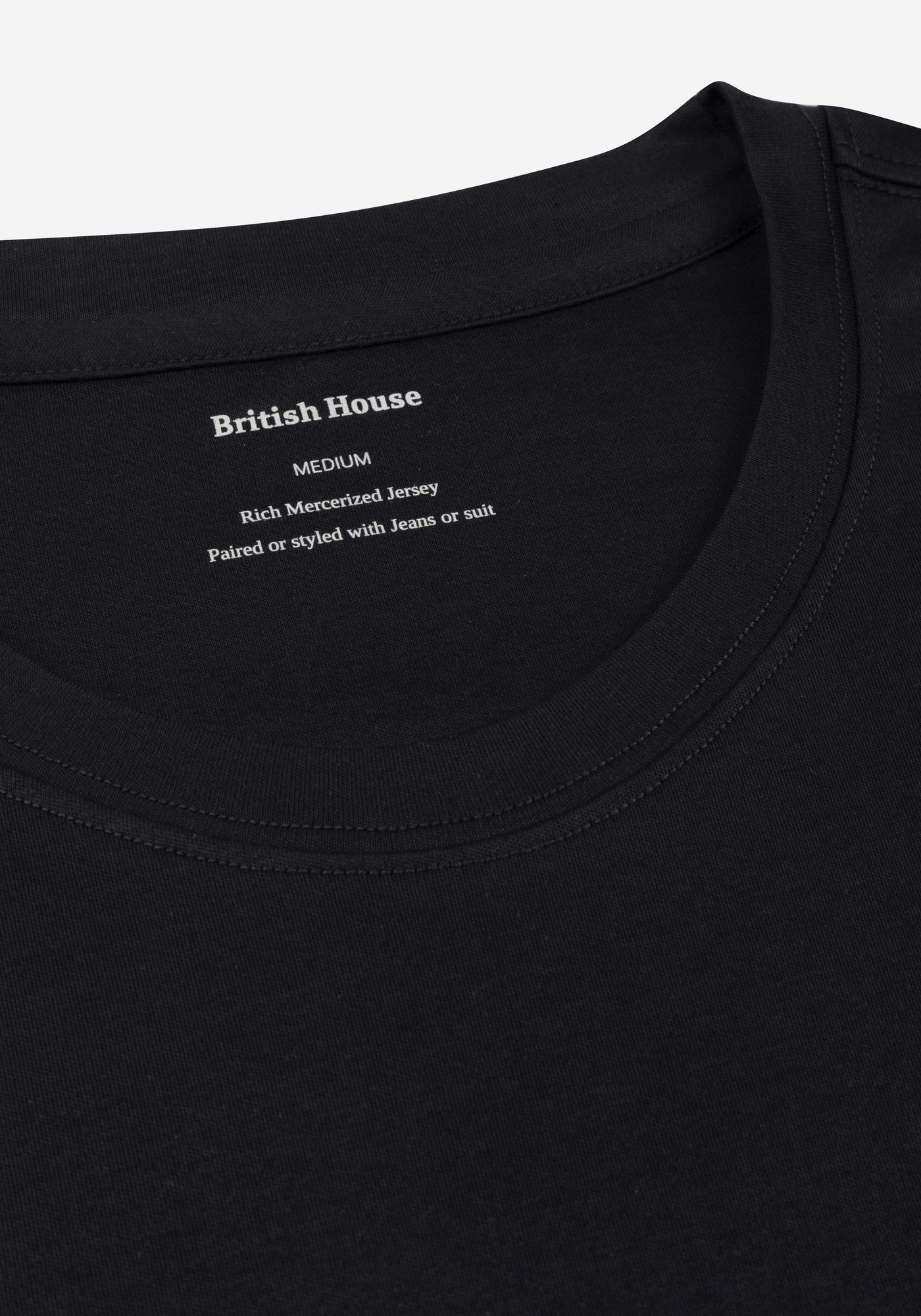 Metallic Black Mercerized Single Jersey
