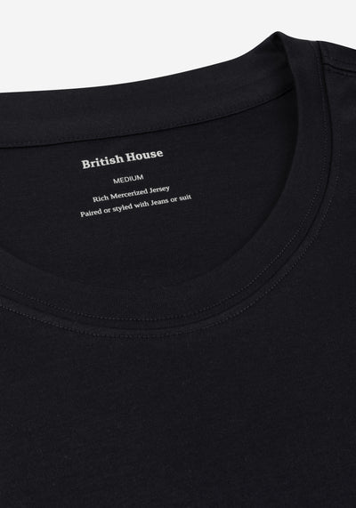 Metallic Black Mercerized Single Jersey
