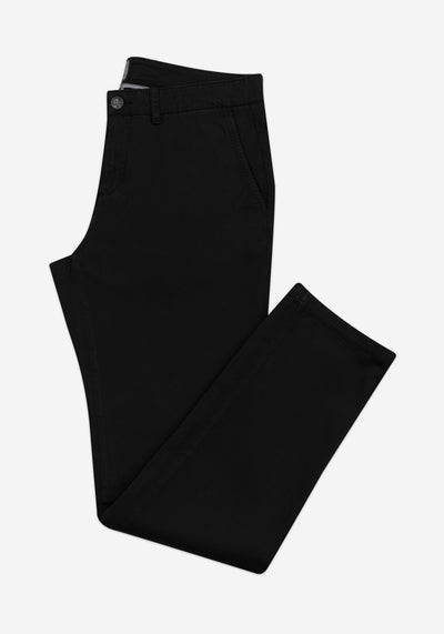Smart Fit Pure Black Gabardine