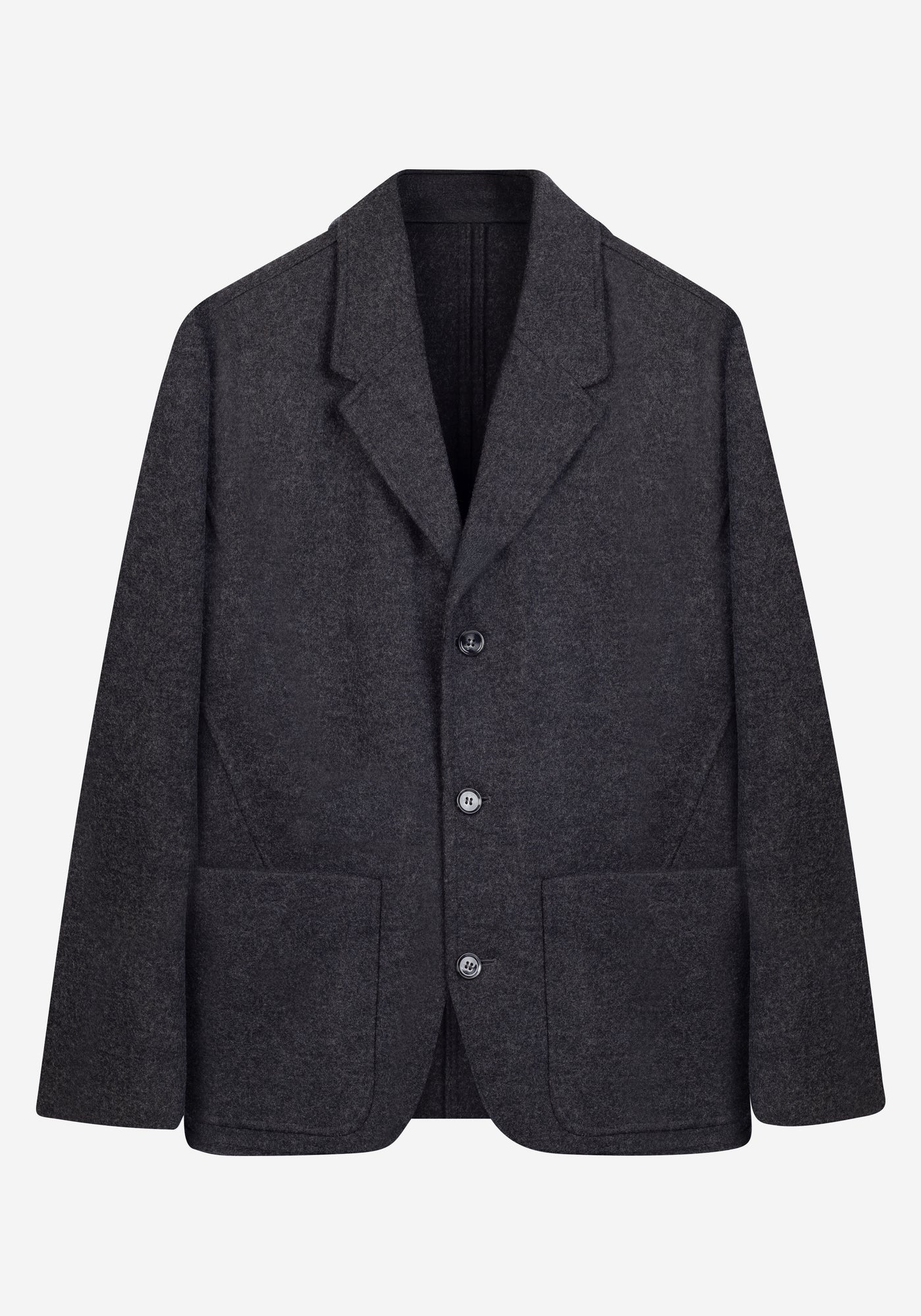 Skylight Grey Boiled Wool Jacket