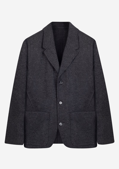 Skylight Grey Boiled Wool Jacket