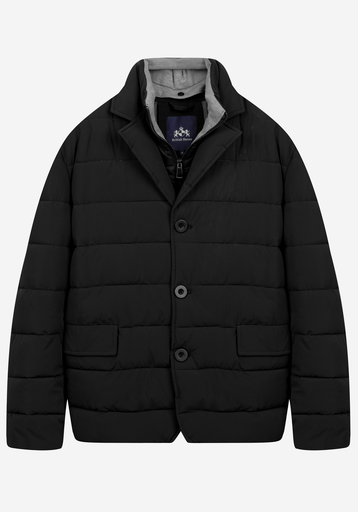 Flint Black Padded Polyamide Jacket