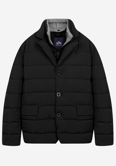 Flint Black Padded Polyamide Jacket