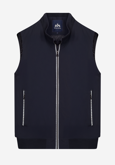 Metallic Navy Polyamide Vest
