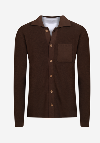 Espresso Brown Heavy Knitted Cardigan