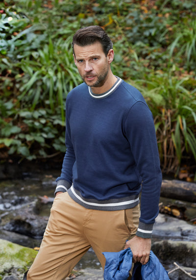 Sapphire Blue Cotton Sweatshirt