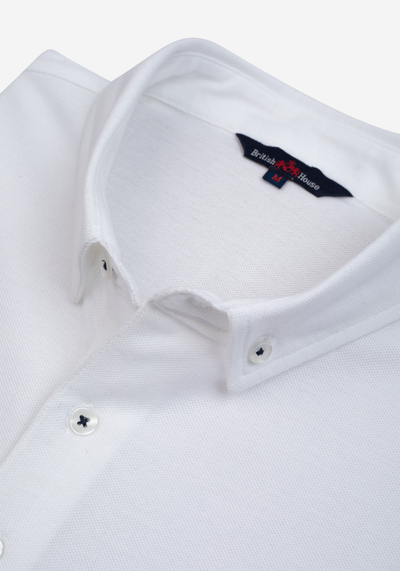 Coconut White Cotton Polo Shirt