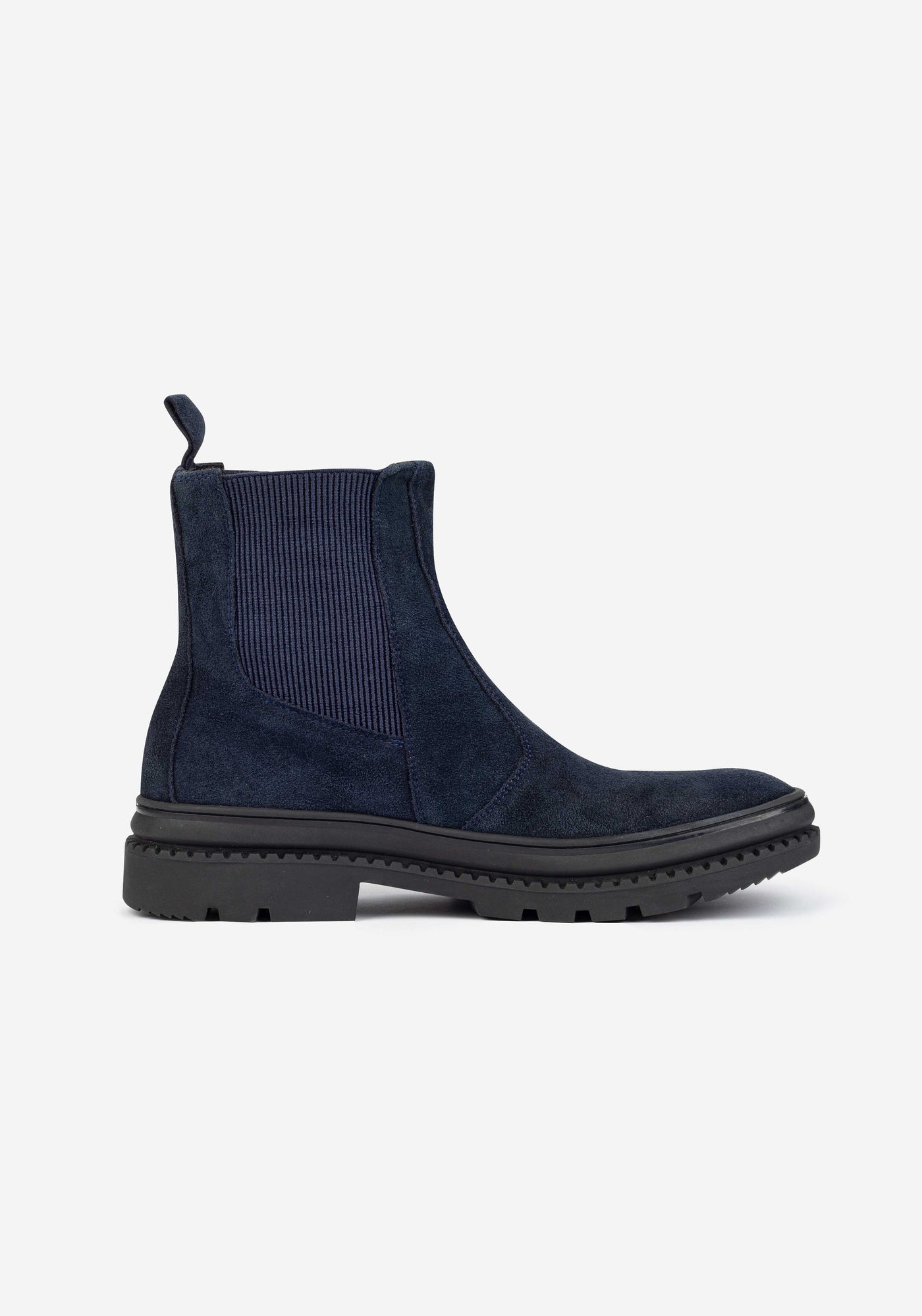 Midnight Blue Suede Chelsea Boot