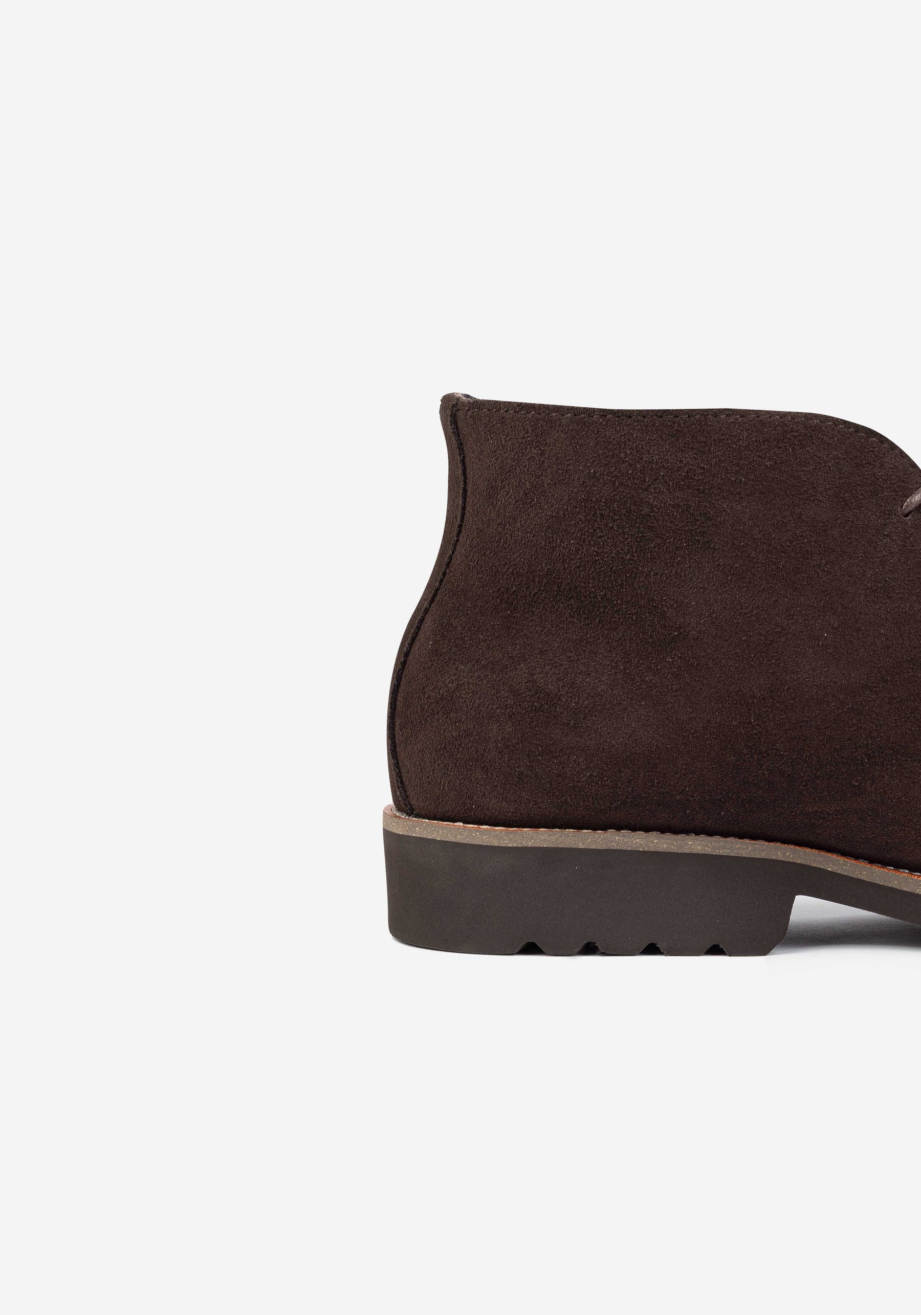 Deep Brown Suede Ankle Boot