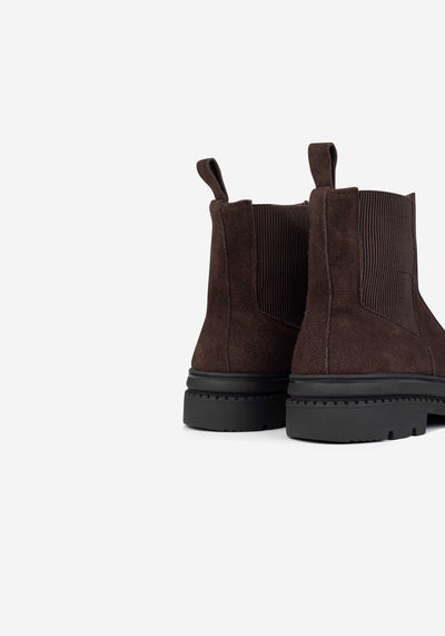 Dull Brown Suede Chelsea Boot