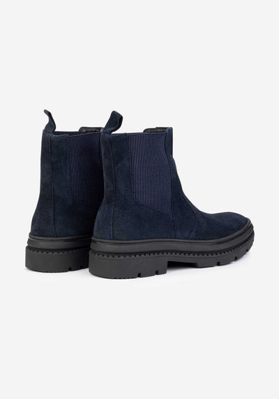 Midnight Blue Suede Chelsea Boot