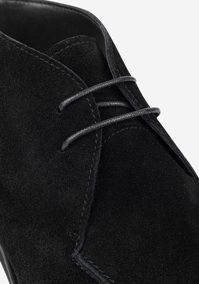 Jet Black Suede Ankle Boot
