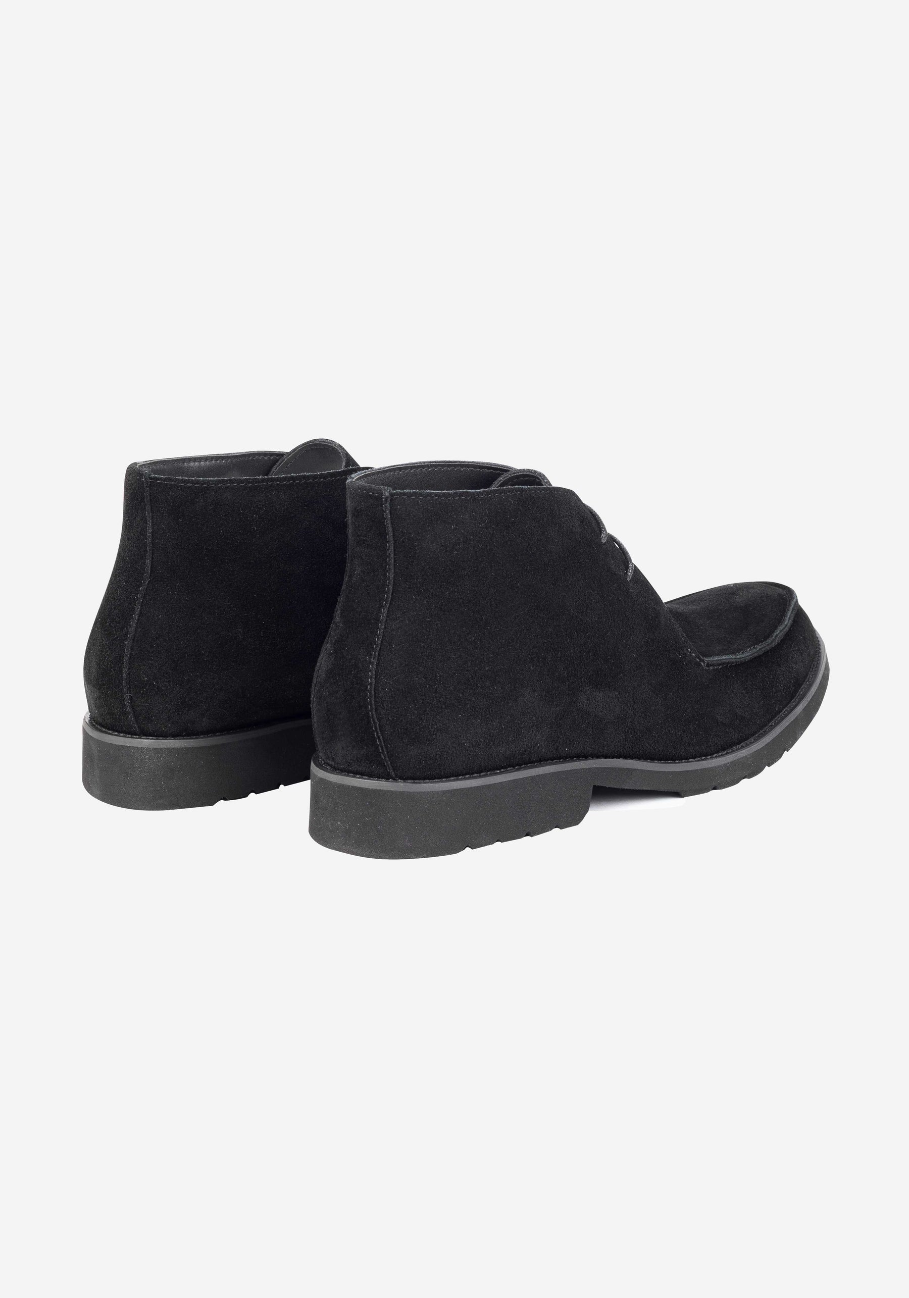 Jet Black Suede Ankle Boot
