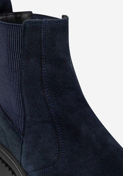 Midnight Blue Suede Chelsea Boot