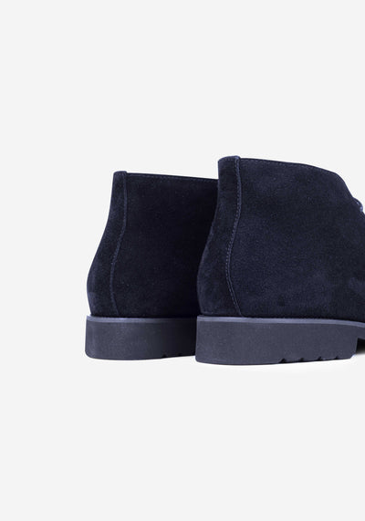Dim Navy Suede Ankle Boot