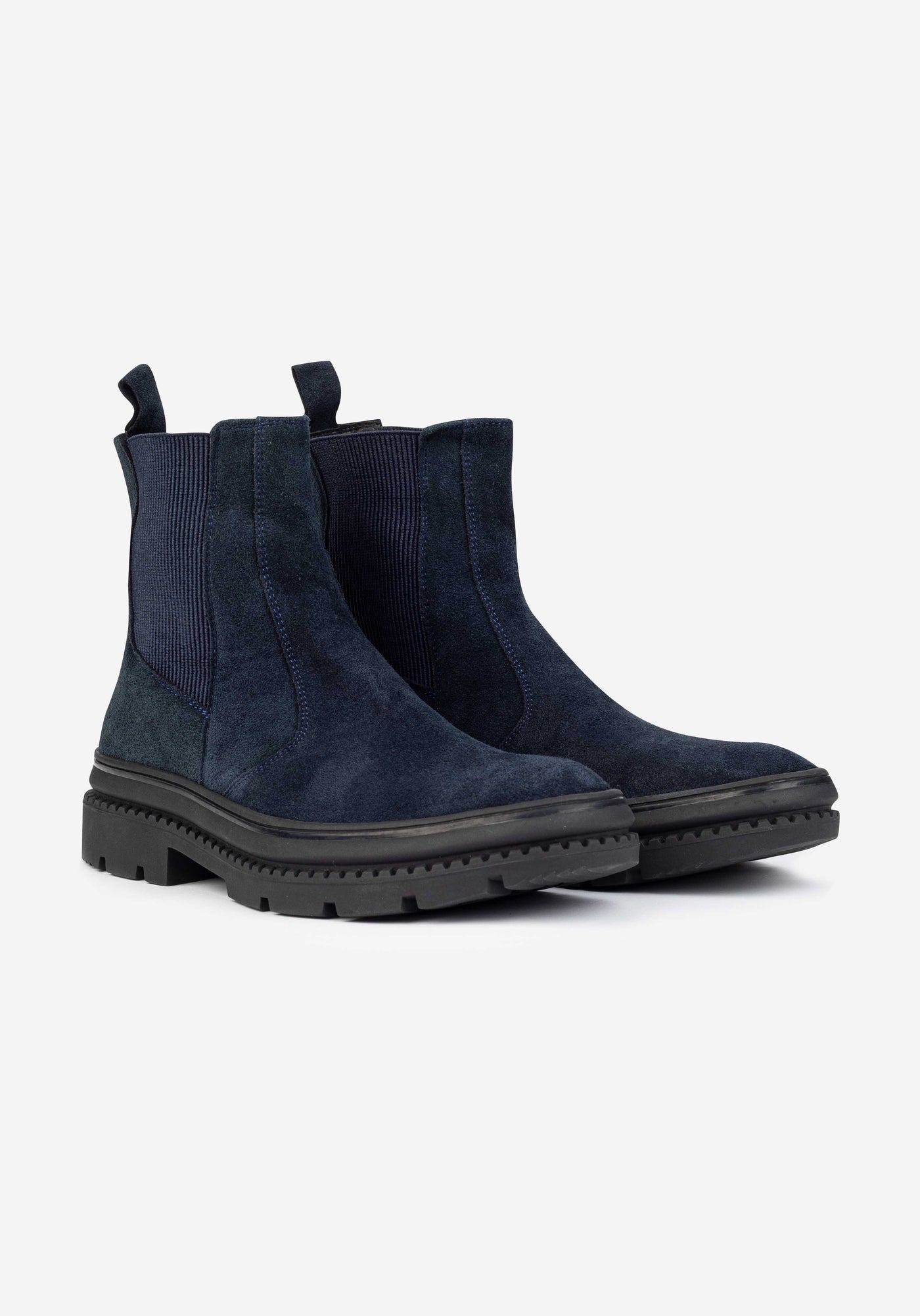 Midnight Blue Suede Chelsea Boot