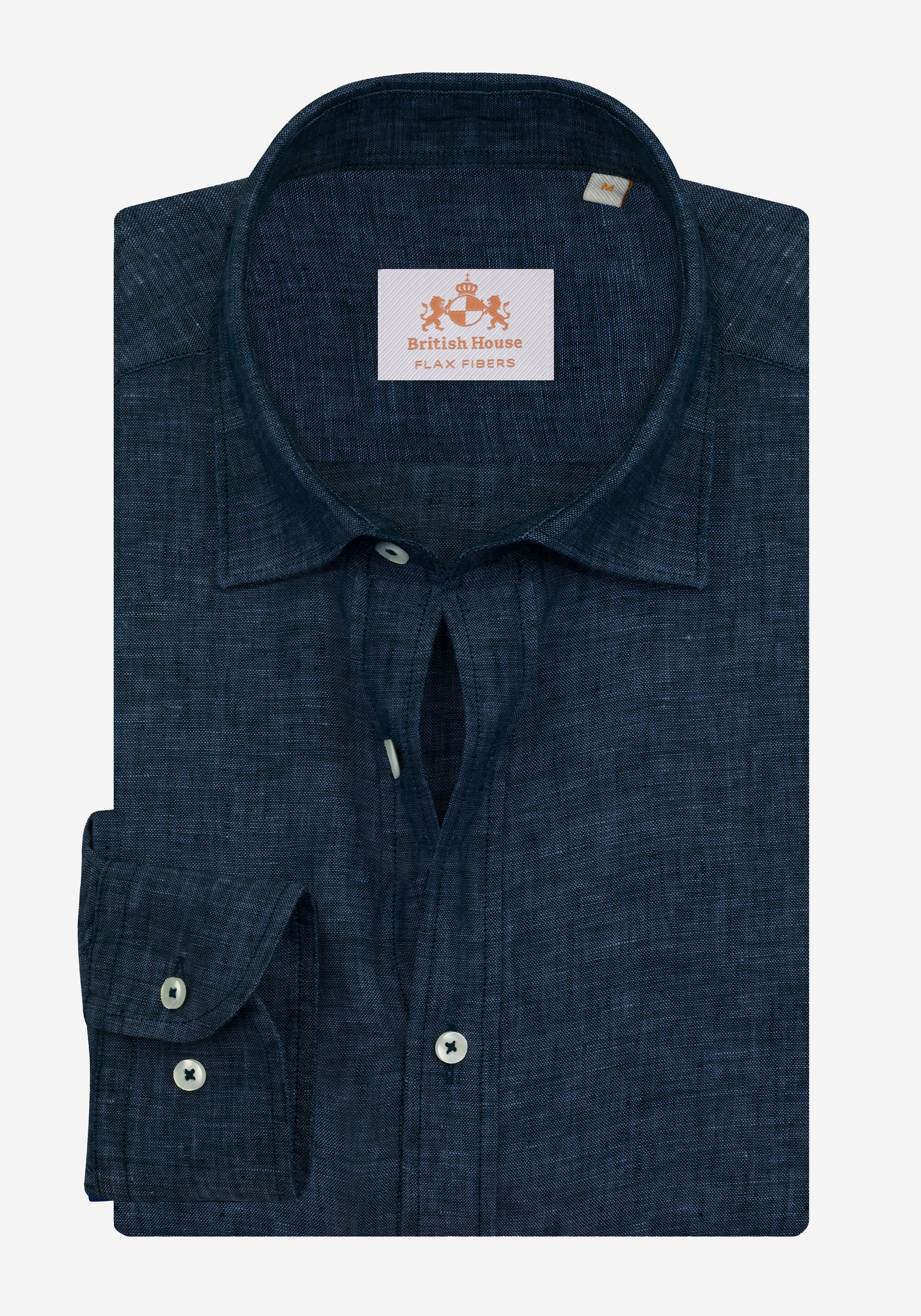 Atlantic Navy Belgian Linen Shirt