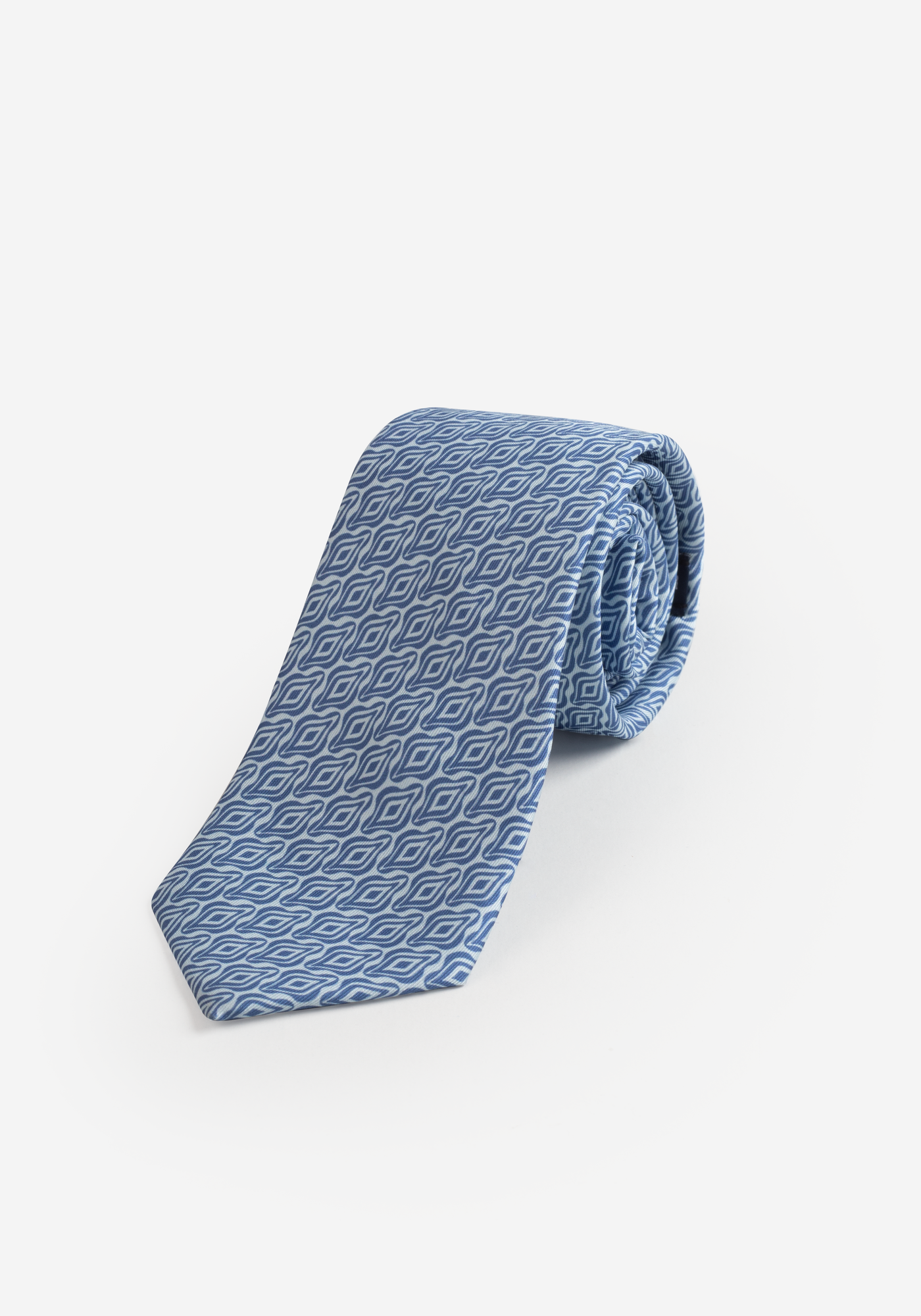 Royal Blue Micro Print Fiber Tie