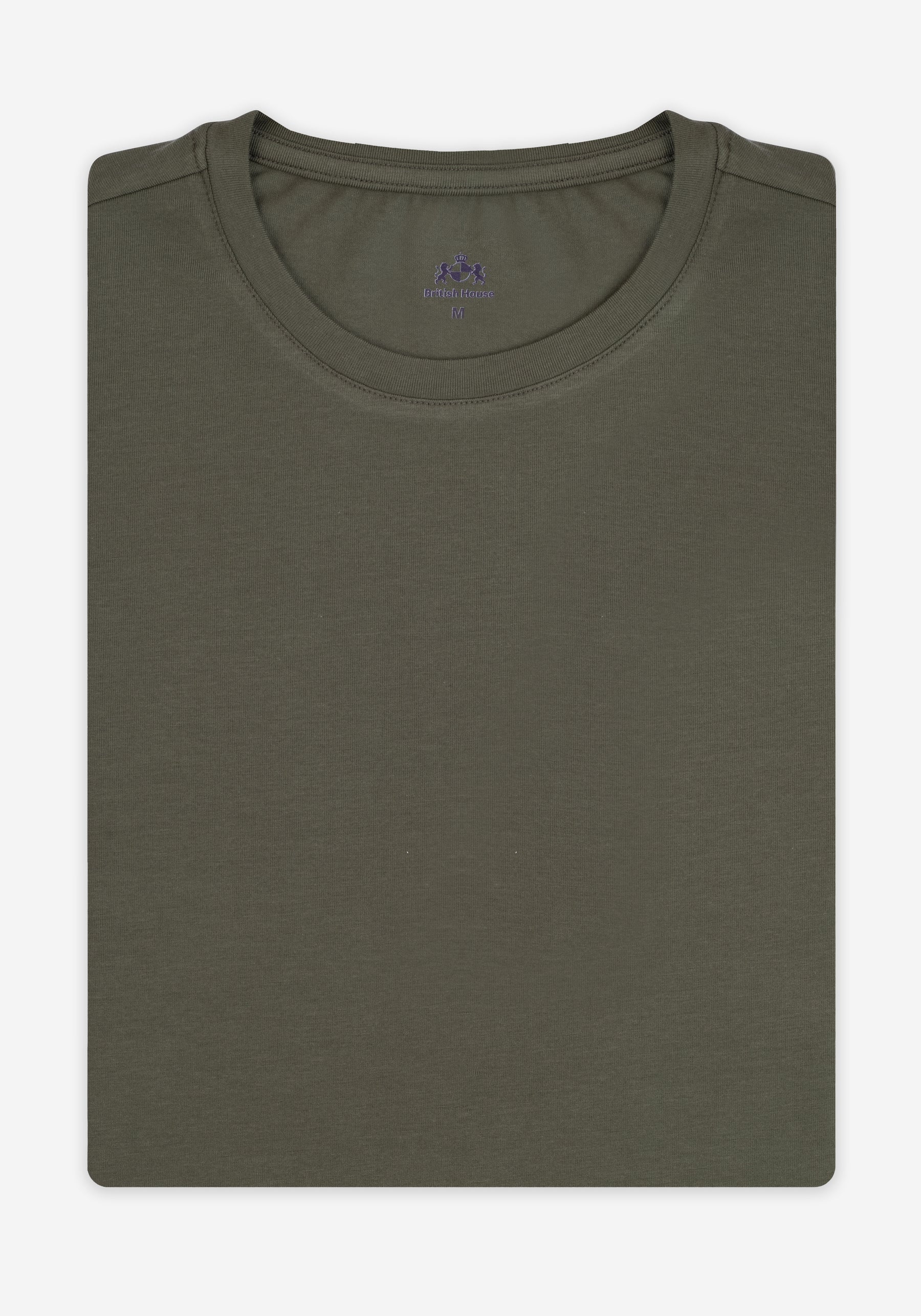 Sage Olive Cotton Undershirt - Long Sleeve