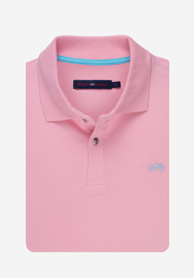 Light Rose Cotton Lycra Polo Shirt