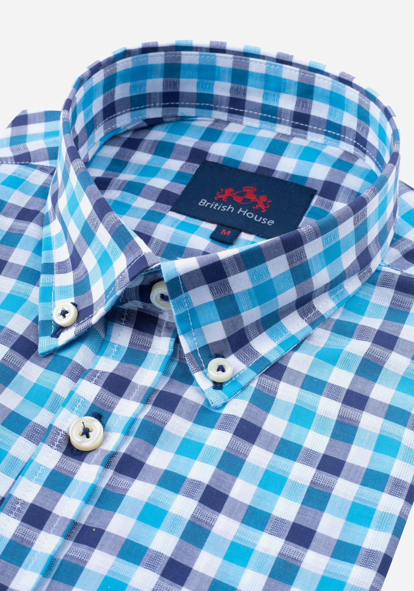 Blue Navy Checked Royal Oxford Shirt