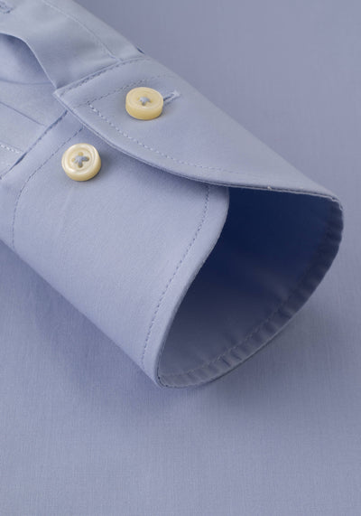 Light Blue Cotton Lycra Shirt