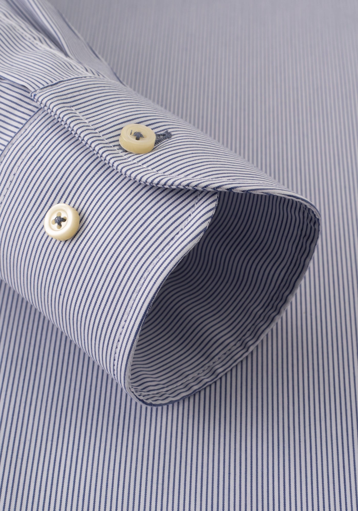 Blue Classic Stripes Lycra Poplin Shirt