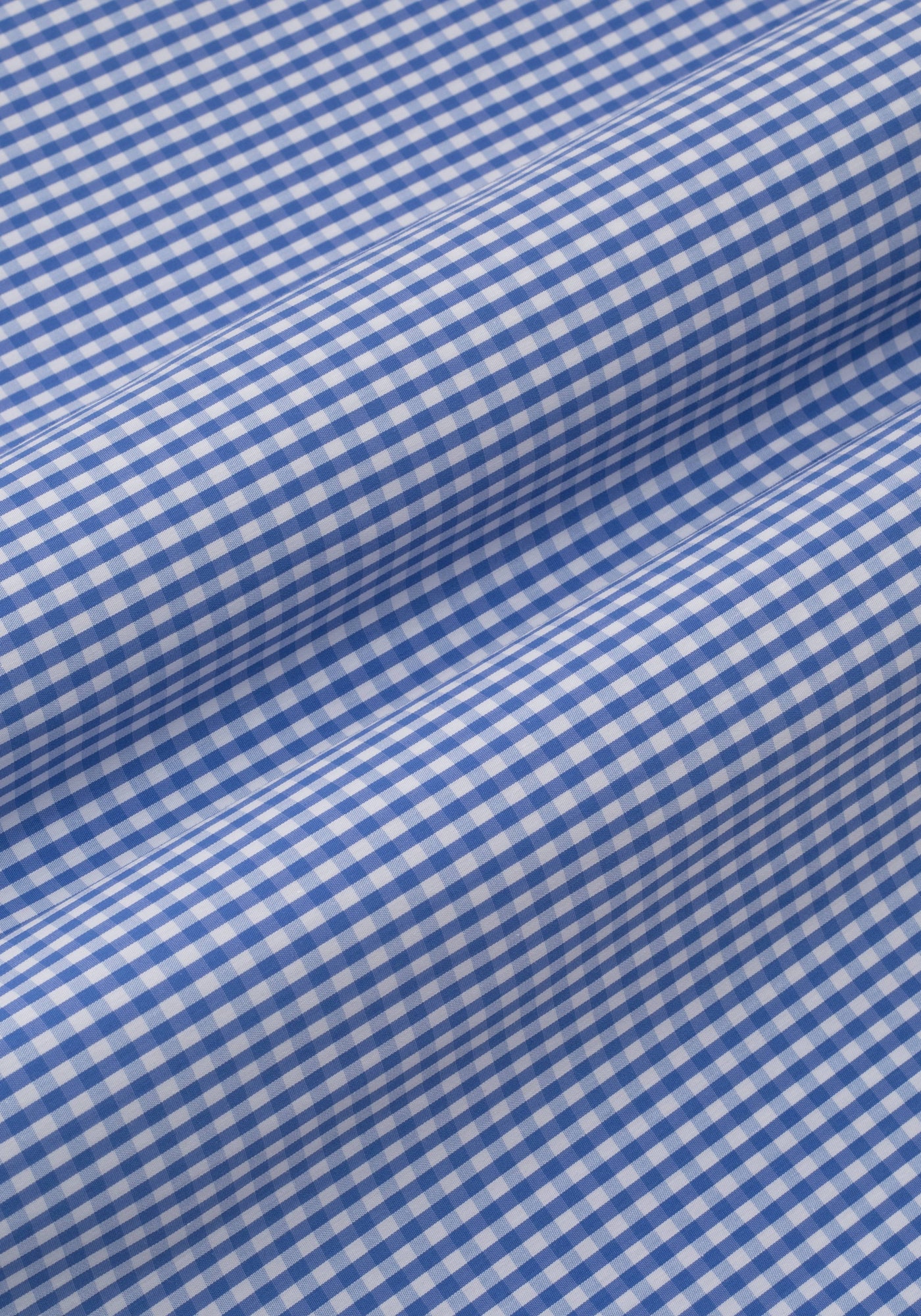 Vichy Blue Checked Cotton Lycra Shirt