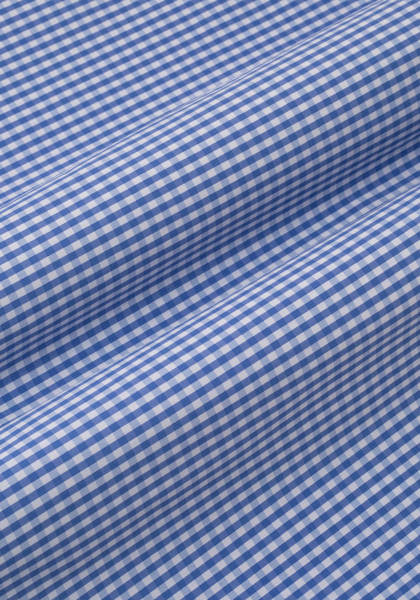 Vichy Blue Checked Cotton Lycra Shirt