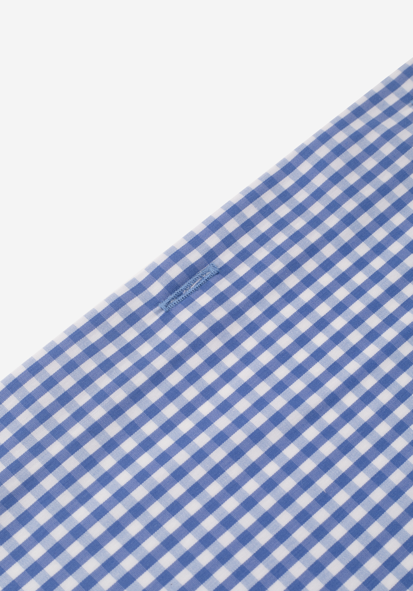 Vichy Blue Checked Cotton Lycra Shirt