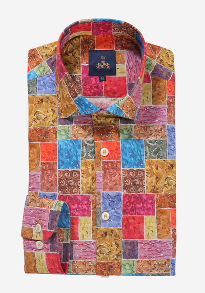 Colorful Patterned Poplin Shirt - Limited Edition