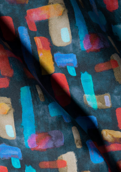 Colorful Patterned Poplin Shirt - Limited Edition