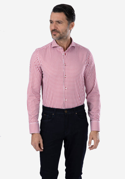 Red Checked Supima Cotton Shirt