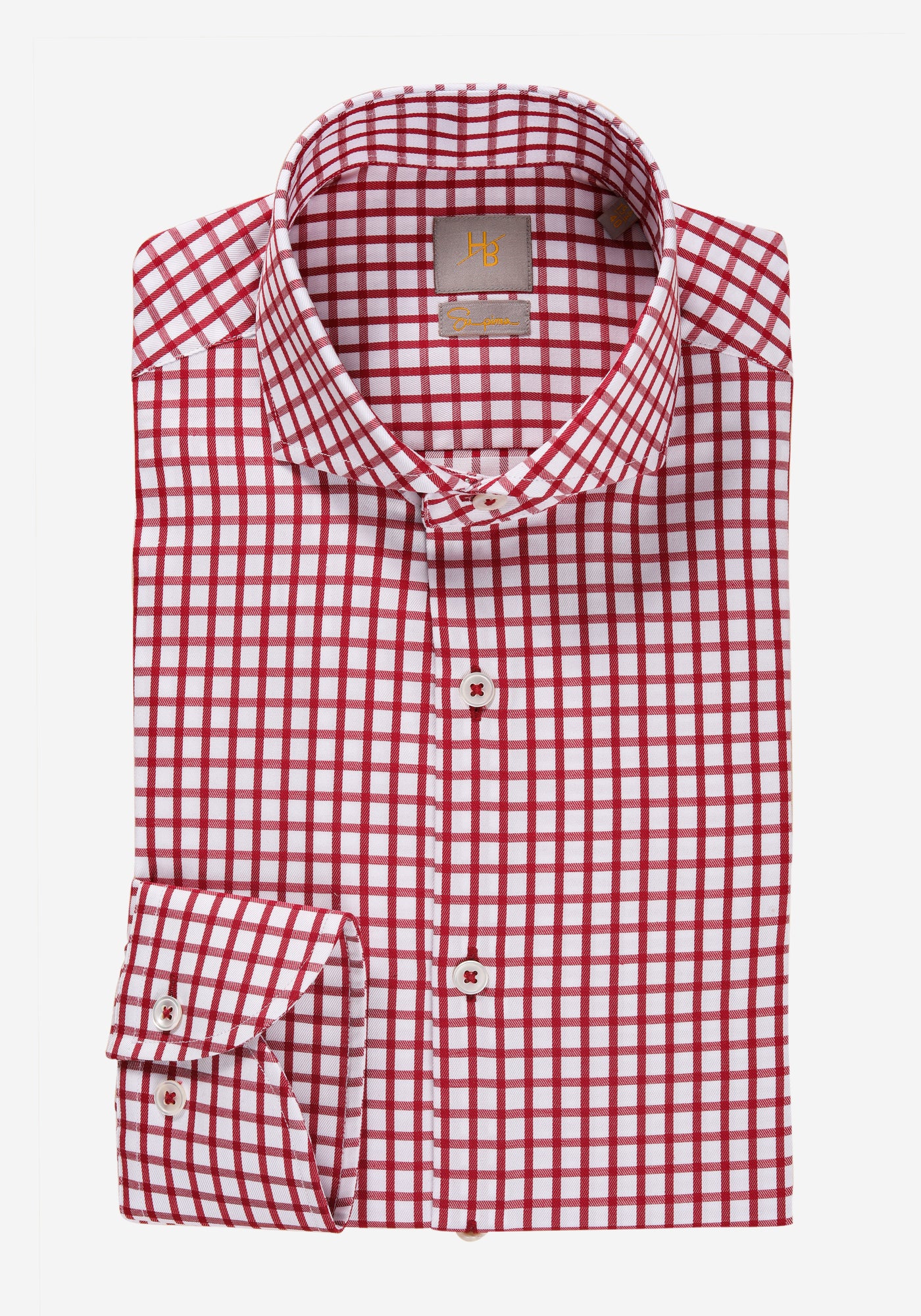 Red Checked Supima Cotton Shirt