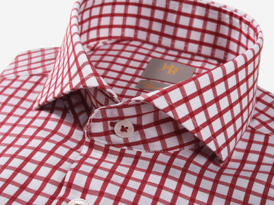 Red Checked Supima Cotton Shirt