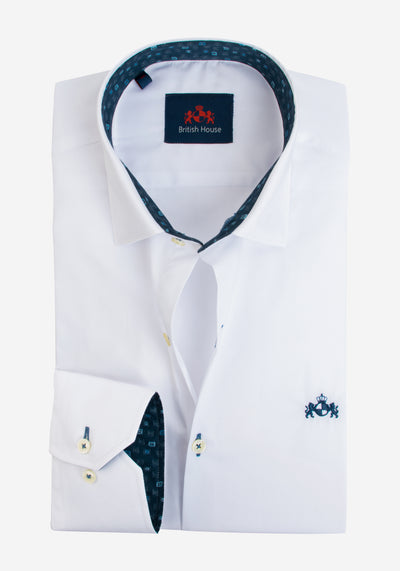 White Poplin Liquid Ammonia Shirt