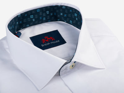 Anti-Wrinkle White Poplin Shirt