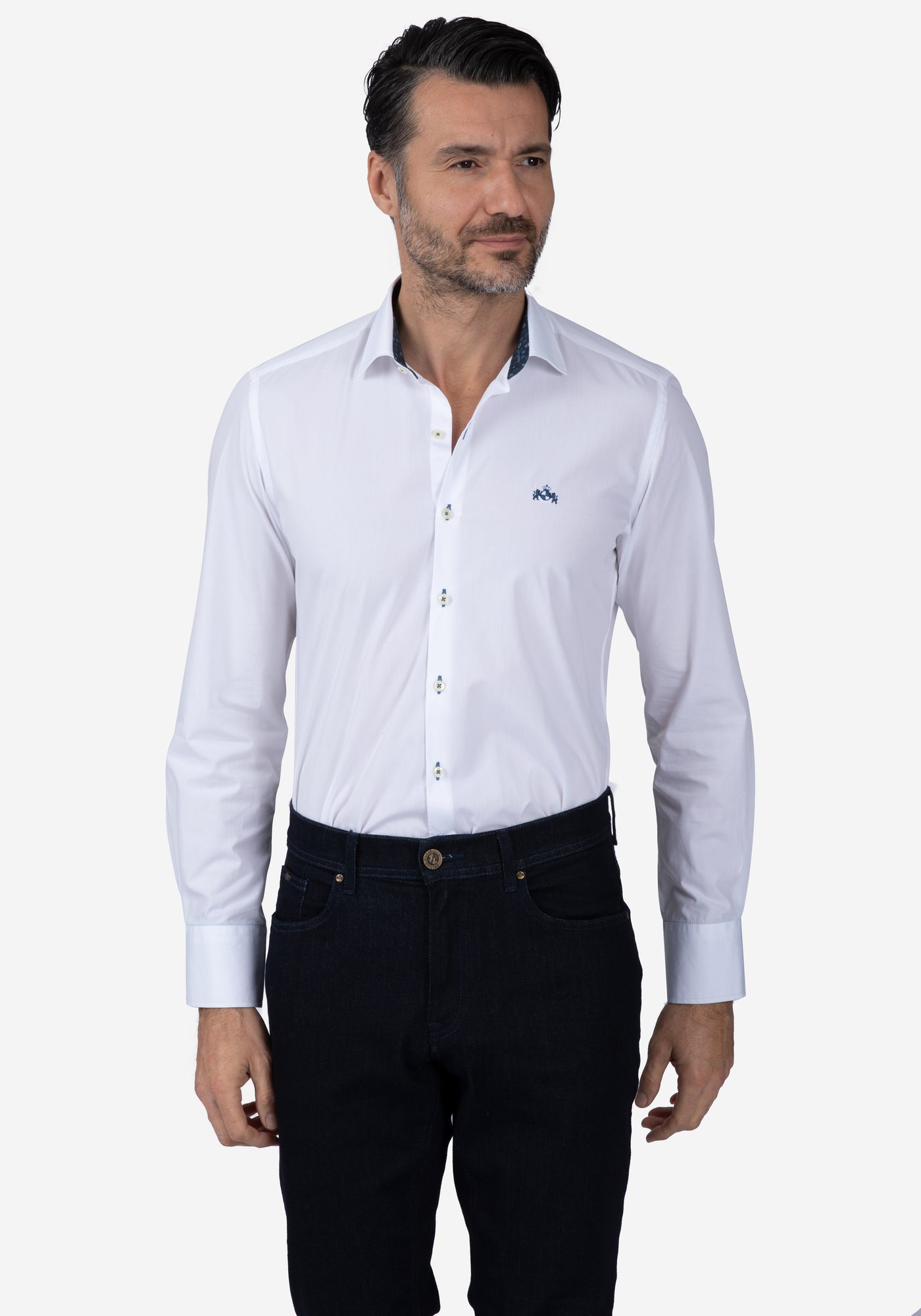 Anti-Wrinkle White Poplin Shirt